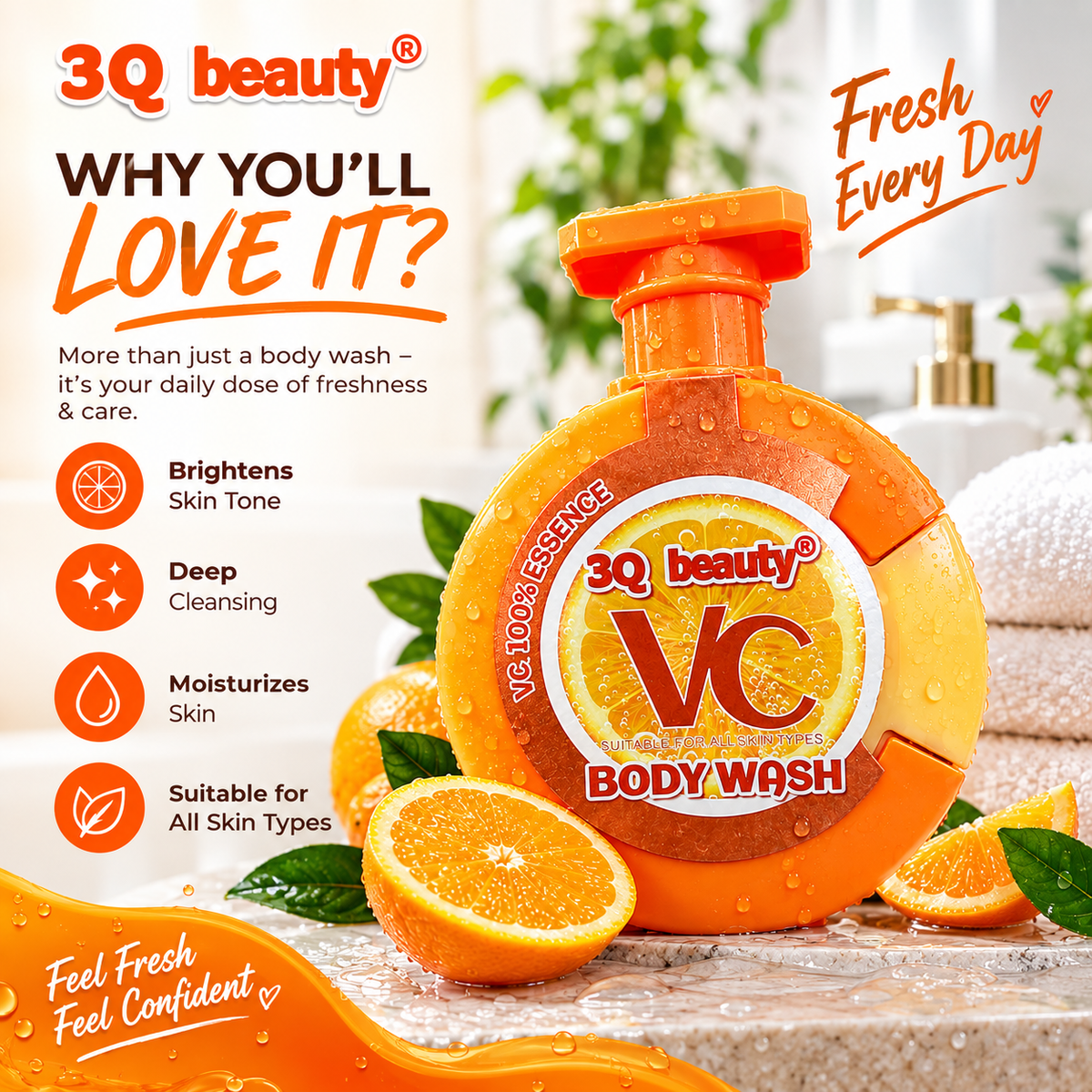 3Q Beauty Vitamin C Body Wash